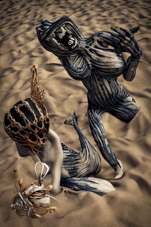 Image similar to beach blanket bingo, body horror, h.r. Giger, octane render