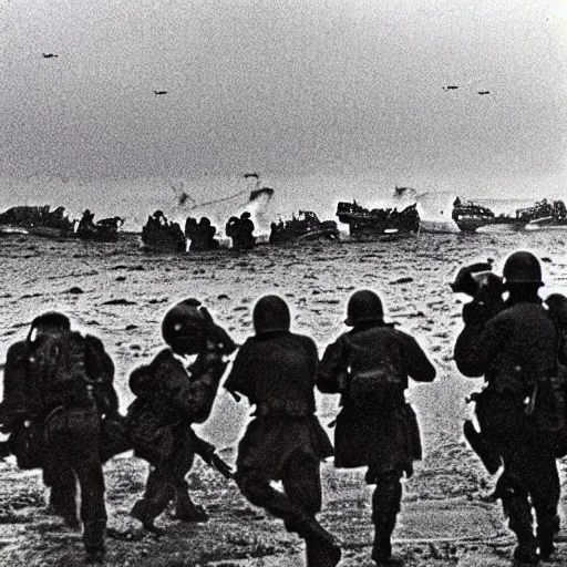 Image similar to the d - day, by robert capa,