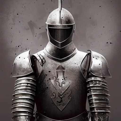 Prompt: photo of a knight called keyboard warrior