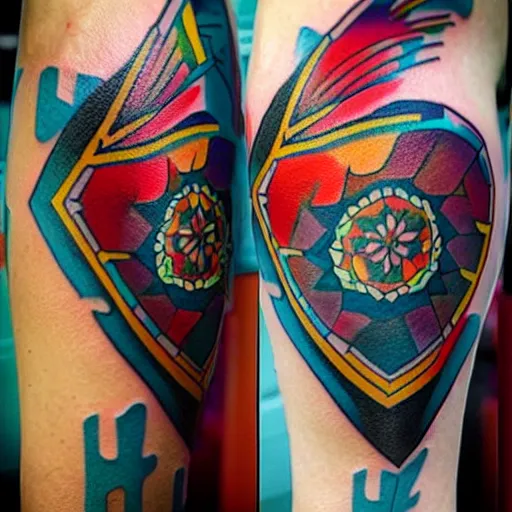 Image similar to tribal colorful tattoo