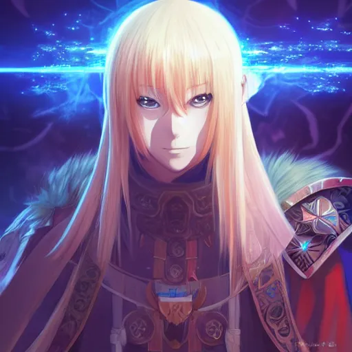 Image similar to anime portrait of Saber as a shaman yedi using dark force to eliminate trump as an anime antagonist by Stanley Artgerm Lau, WLOP, Rossdraws, James Jean, Andrei Riabovitchev, Marc Simonetti, and Sakimichan, trending on artstation