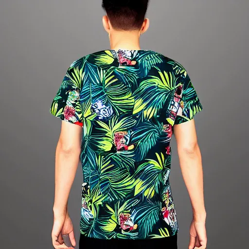 Image similar to hawaiian t - shirt design for men