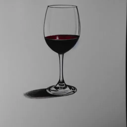 Image similar to wine becomes water, pencil sketch, black and white