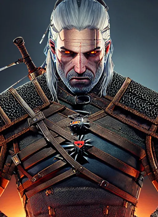 Image similar to digital _ painting _ of _ the witcher _ by _ filipe _ pagliuso _ and _ justin _ gerard _ symmetric _ fantasy _ highly _ detailed _ realistic _ intricate _ port