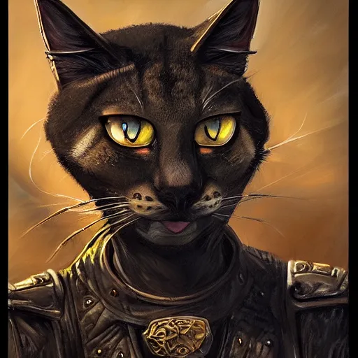 Image similar to portrait painting of a black tabaxi biker, sharp focus, award - winning, trending on artstation, masterpiece, highly detailed, intricate. art by merwild and ernesto irawan and rachel denton