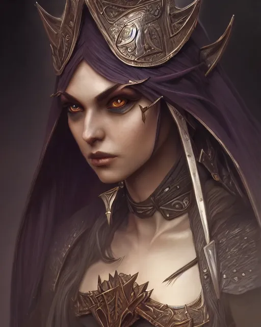 Image similar to dark elf princess, highly detailed, d & d, fantasy, highly detailed, digital painting, trending on artstation, concept art, sharp focus, illustration, global illumination, shaded, art by artgerm and greg rutkowski and fuji choko and viktoria gavrilenko and hoang lap