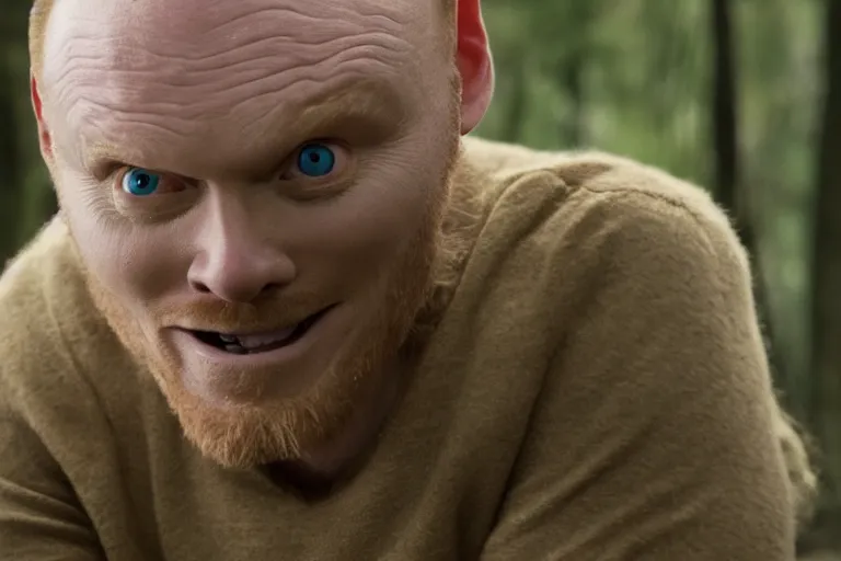 Image similar to a film still of Bill burr in bambi, high quality