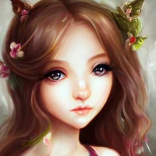 Image similar to realistic beautiful gorgeous natural cute, fantasy, elegant, lovely, princess girl, art drawn full hd, 4 k, highest quality, in artstyle by professional artists wl, kawaii