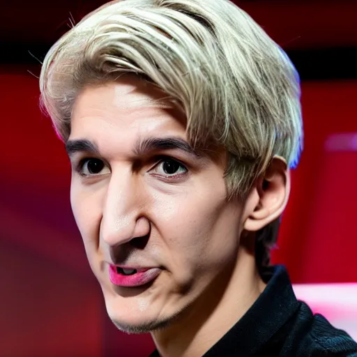 Image similar to xqc, big long nose, underbite