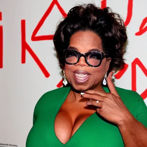 Image similar to Oprah Winfrey drunk on the Joe Rogan Experience