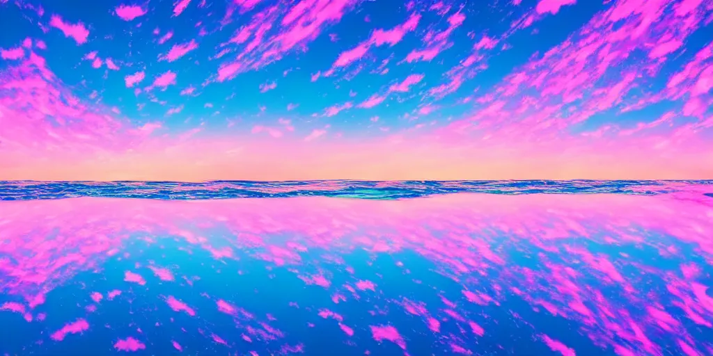 Prompt: vaporwave background with beautiful reflections, 8k, photorealistic, neon colors, vivid colors, landscape imagery, landscape photography, landscape perspective