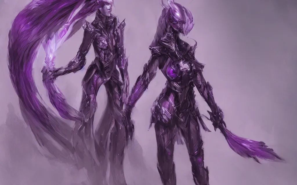 Prompt: valorant, concept art, purple, female, HD,