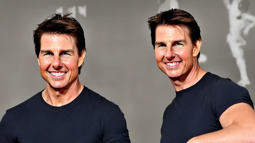 Image similar to A studio photo of Tom Cruise