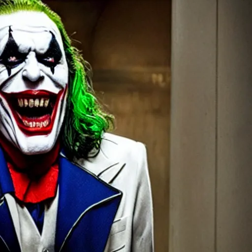 Image similar to film still of Gene Simmons as joker in the new Joker movie