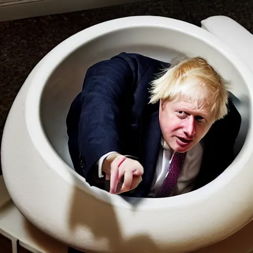 Prompt: boris johnson in a bathtub filled with beans