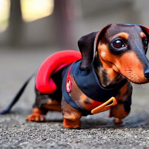 Prompt: dachshund ninja