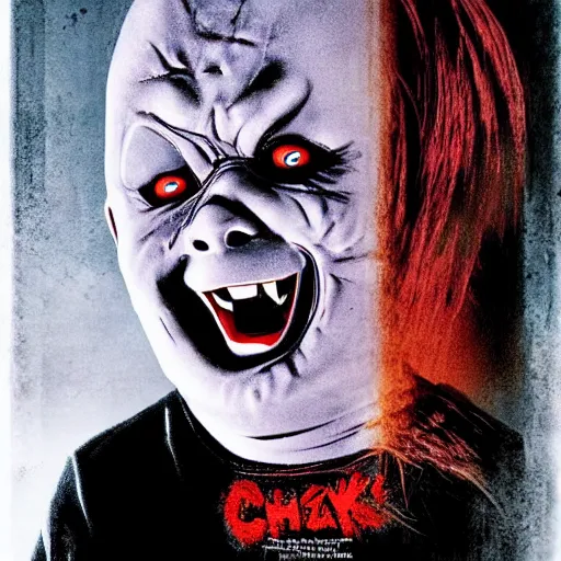Image similar to Chucky versus Michael Myers movie poster