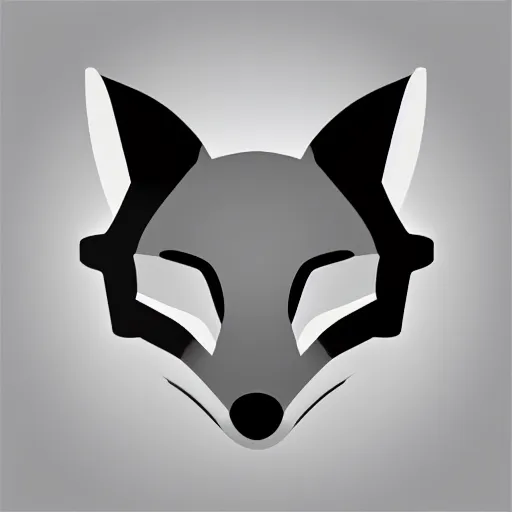 Image similar to an abstract, simplified icon depicting a fox's head, white background, elegant, award-winning, clever, render, blender, 3d, high quality, app, ios