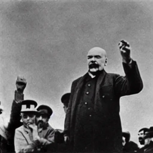 Prompt: lenin announces the iphone on stage