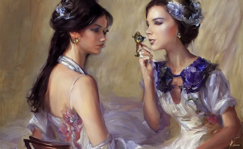 Image similar to Alchemy mantis. By Konstantin Razumov, highly detailded