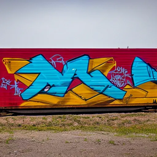 Image similar to graffiti on a boxcar