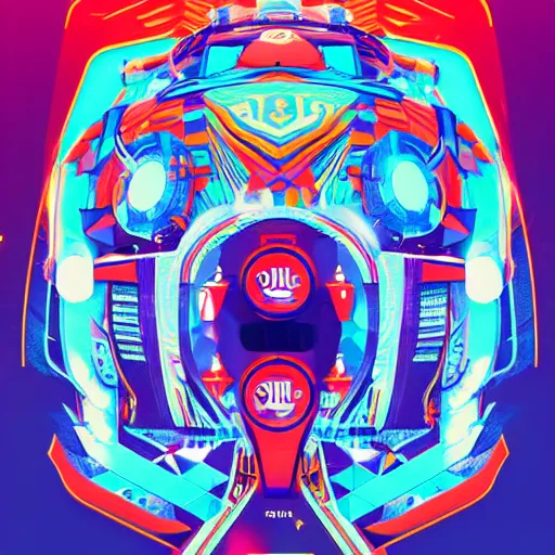 Image similar to Rocket league by Tristan Eaton, geometric glitch matrix, trending dribble, behance