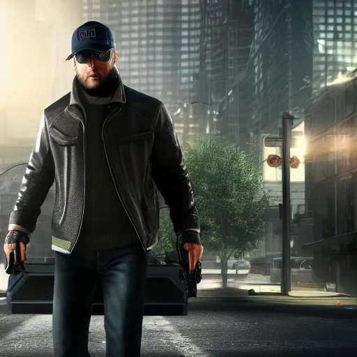 Prompt: film still of Jensen Ackles as Aiden Pearce in Watch Dogs (2022), 4k, insanely detailed