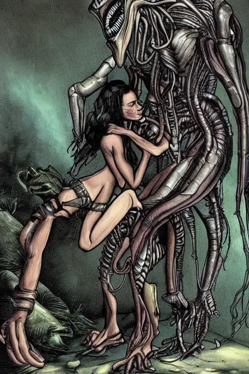 Image similar to alien & predator forbidden love