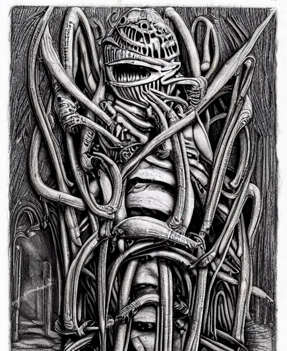 Image similar to when the impostor is sus by hr giger