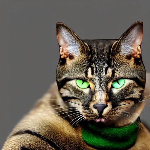 Prompt: cat soldier in call of duty warzone 4k, complete heterochromia brown and green eyes, high detail, high-resolution photograph, professional photography, ultra-detail