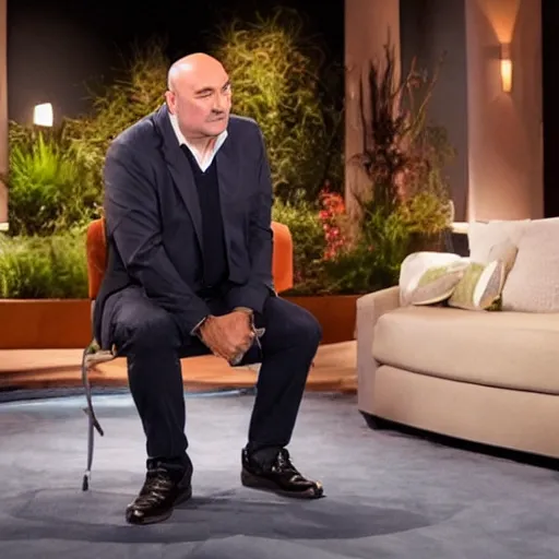 Prompt: Kevin O'Leary, wearing a beard in Shark Tank (2016)