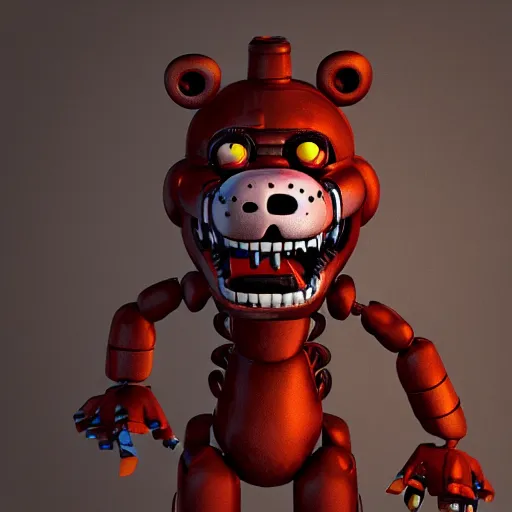 KREA - horror animatronic from fnaf, 8 k, super detailed, octane render,  vfx, super realistic, unreal engine 5