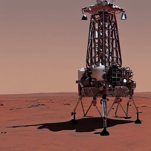 Image similar to an oil derrick on mars