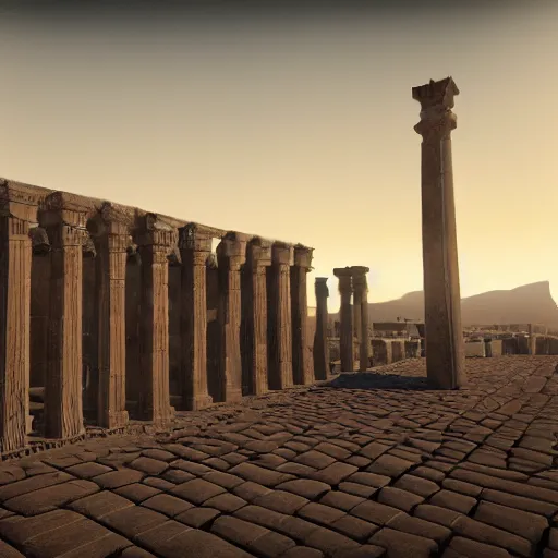 Image similar to Persepolis reconstructed, Unreal engine 5 render