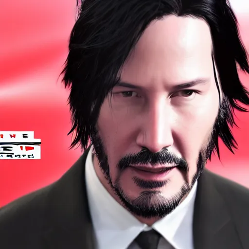 Image similar to Keanu Reeves in Unreal engine 5 4K quality super realistic