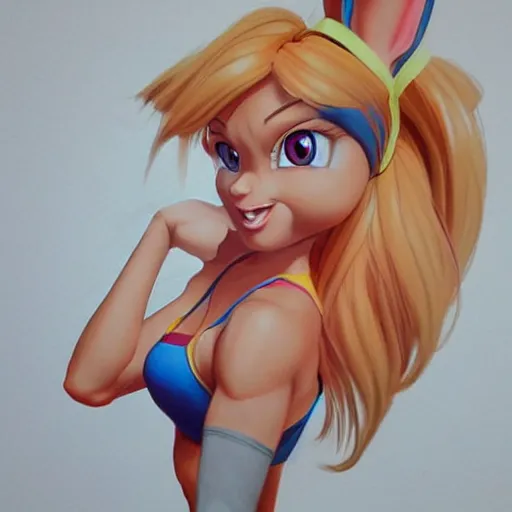 Prompt: Lola Bunny by artgerm