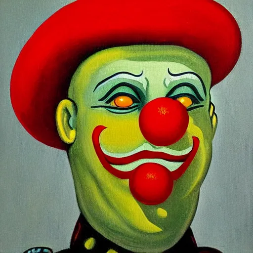 Prompt: clown, communist, soviet propaganda painting