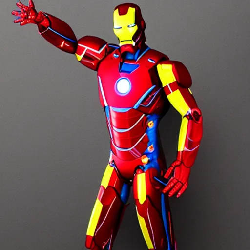 Image similar to neon iron man suit