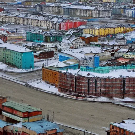 Prompt: norilsk city in russia