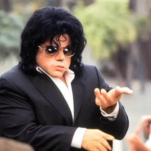 Image similar to danny devito as michael jackson, movie still