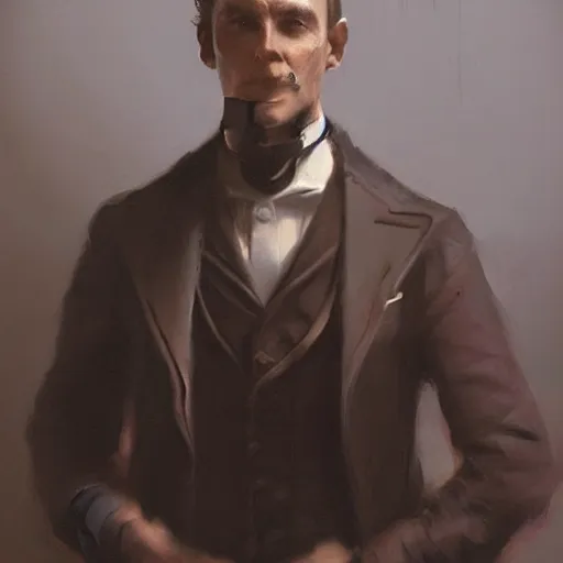 Image similar to a dapper victorian man with a glowing cybernetic chest, chiaroscuro, sci fi character portrait by greg rutkowski, craig mullins