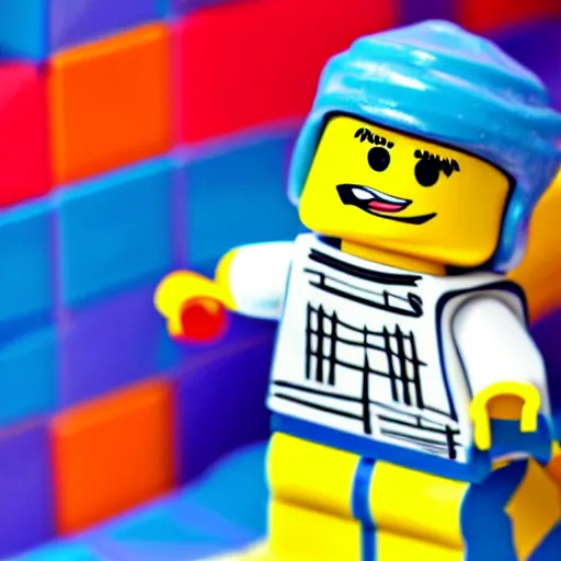 Prompt: toy astronaut painted as a blocks profile page in the lego style by lego, realistic, colorful, positive vibes, cinematic, hd