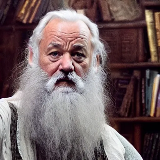 Image similar to bill murray plays dumbledore in harry potter