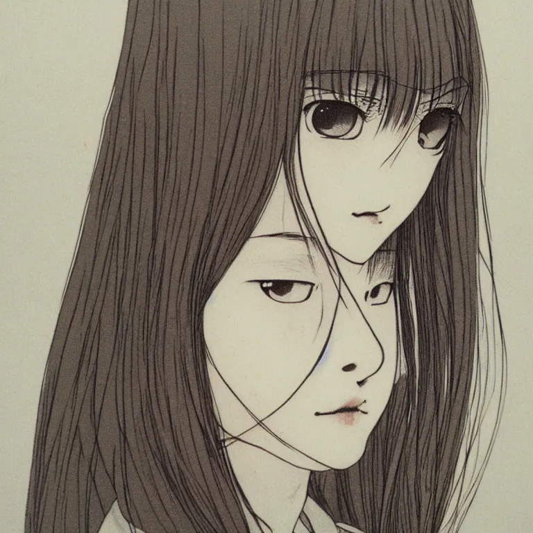 Image similar to young girl by chika umino, detailed