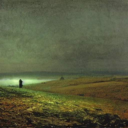 Image similar to A Landscape by John Atkinson Grimshaw