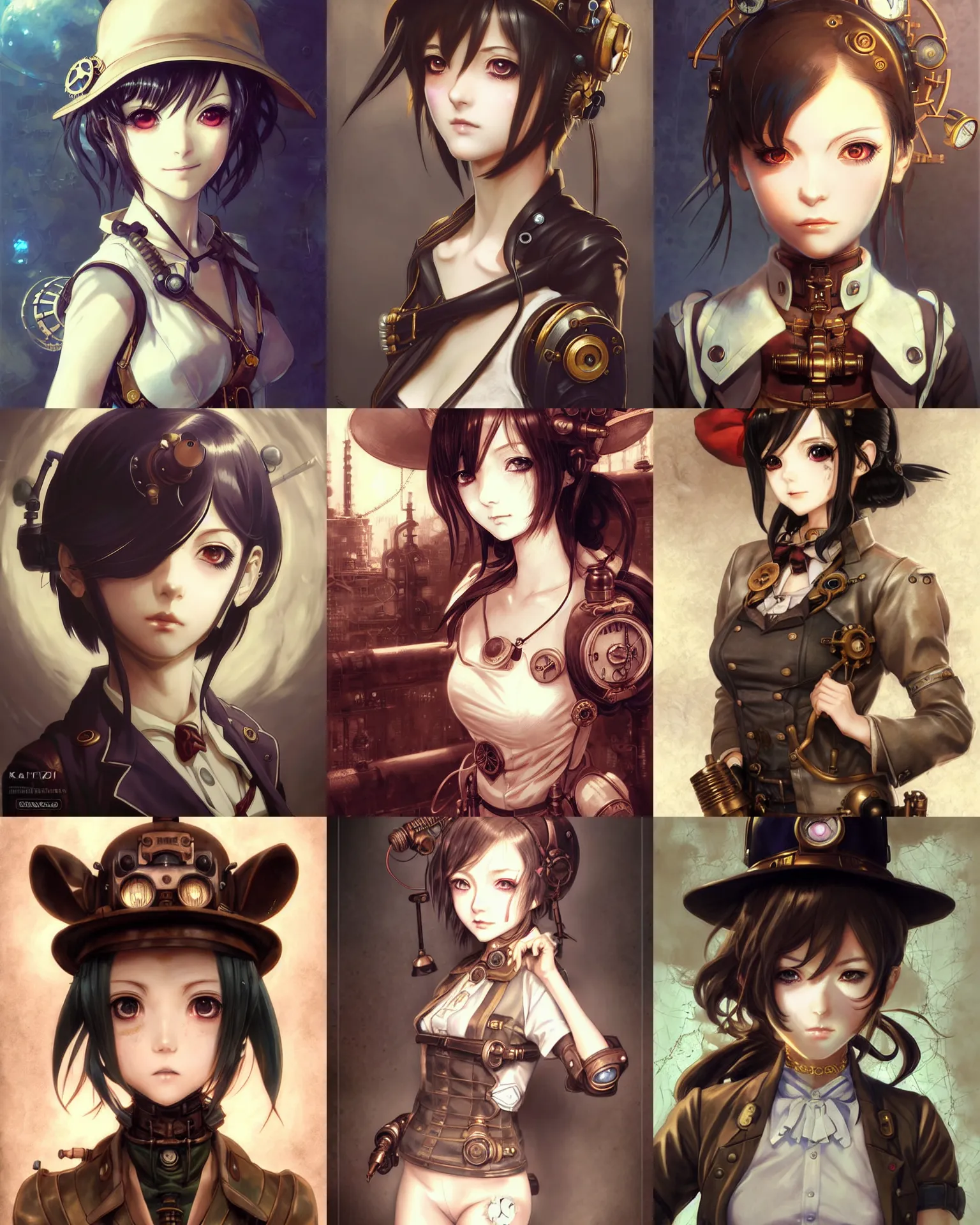 Image similar to portrait anime girl steampunk cute - fine - face, pretty face, realistic shaded perfect face, fine details. anime. bioshock steampunk realistic shaded lighting by katsuhiro otomo ghost - in - the - shell, magali villeneuve, artgerm, rutkowski jeremy lipkin and giuseppe dangelico pino and michael garmash and rob rey