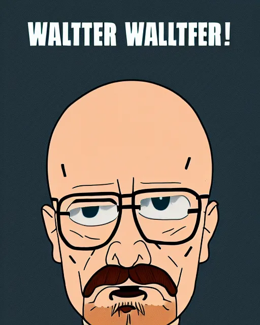 Image similar to portrait of walter white in the style of justin roiland. heisenberg. breaking bad. cinematic lighting. style of rick & morty. photographic, photography. by justin roiland