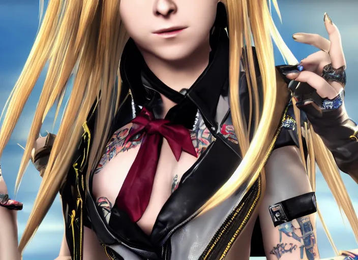 Image similar to Avril Lavigne as a playable character in Dead or Alive, detailed game screenshot 4K