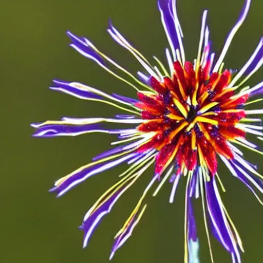 Image similar to a flower that looks like a firework
