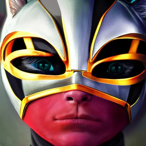 Prompt: realistic Portrait painting of humanoid cat as a Power Ranger, made by Michaelangelo, physical painting, Sharp focus,digital art, bright colors, fine art, trending on Artstation, unreal engine.